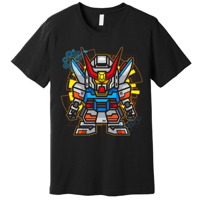 Japanese Anime Fighting Mecha Robot Premium T-Shirt