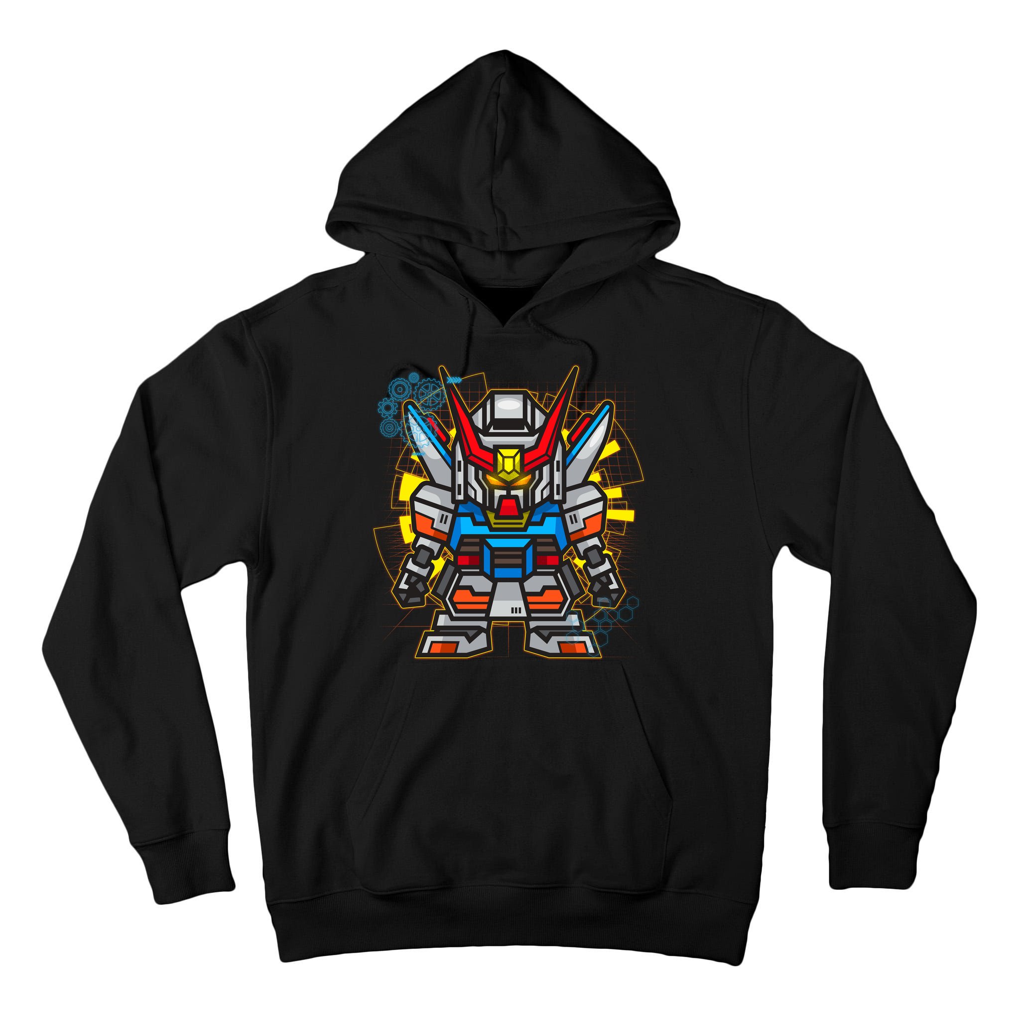 Japanese Anime Fighting Mecha Robot Tall Hoodie