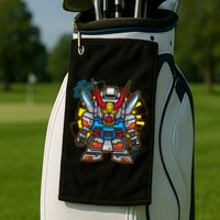 Japanese Anime Fighting Mecha Robot Golf Towel