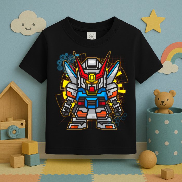 Japanese Anime Fighting Mecha Robot Toddler T-Shirt