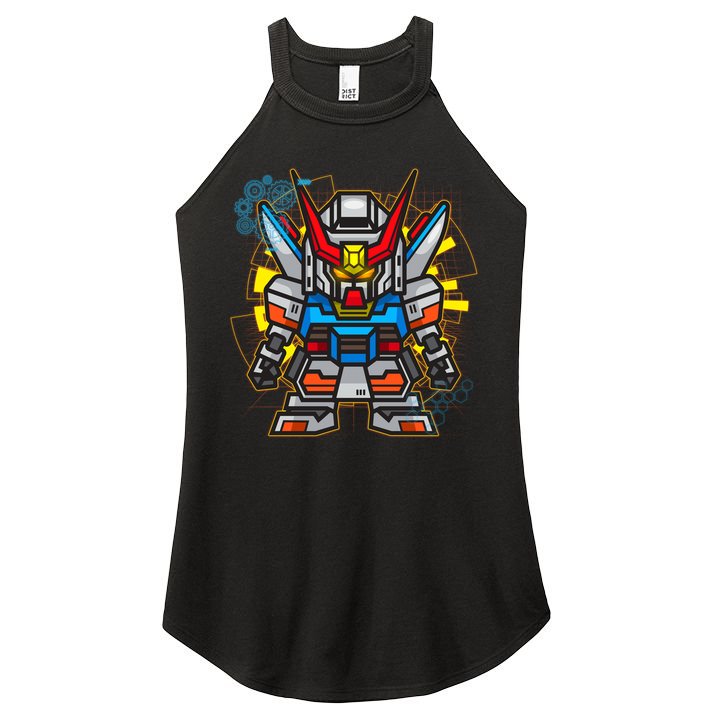 Japanese Anime Fighting Mecha Robot Women's Perfect Tri Rocker Tank