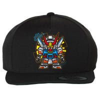 Japanese Anime Fighting Mecha Robot Wool Snapback Cap