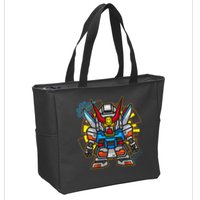 Japanese Anime Fighting Mecha Robot Zip Tote Bag
