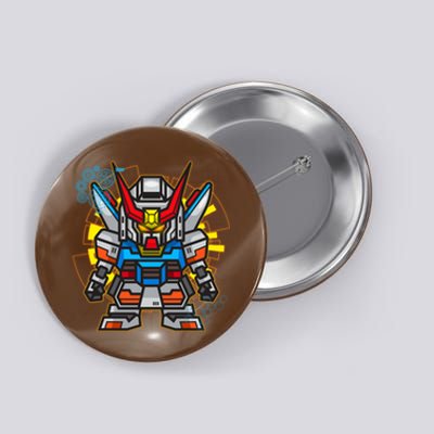 Japanese Anime Fighting Mecha Robot Button