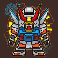 Japanese Anime Fighting Mecha Robot Cooling Performance Long Sleeve Crew