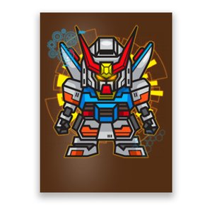 Japanese Anime Fighting Mecha Robot Poster