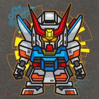 Japanese Anime Fighting Mecha Robot Cotton Canvas Backpack