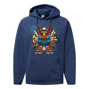 Japanese Anime Fighting Mecha Robot Performance Fleece Hoodie