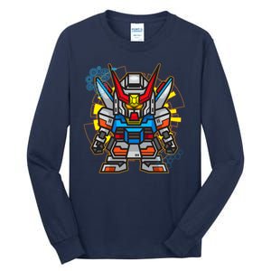 Japanese Anime Fighting Mecha Robot Tall Long Sleeve T-Shirt