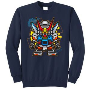 Japanese Anime Fighting Mecha Robot Tall Sweatshirt