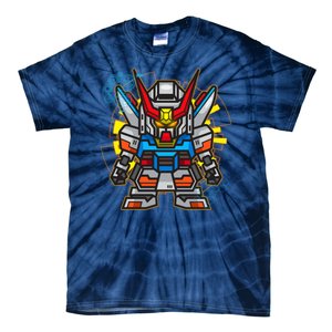 Japanese Anime Fighting Mecha Robot Tie-Dye T-Shirt