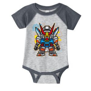 Japanese Anime Fighting Mecha Robot Infant Baby Jersey Bodysuit