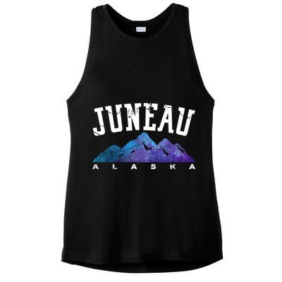 Juneau Alaska Family Mountain Hiking Camping Hunting Trip Gift Ladies PosiCharge Tri-Blend Wicking Tank