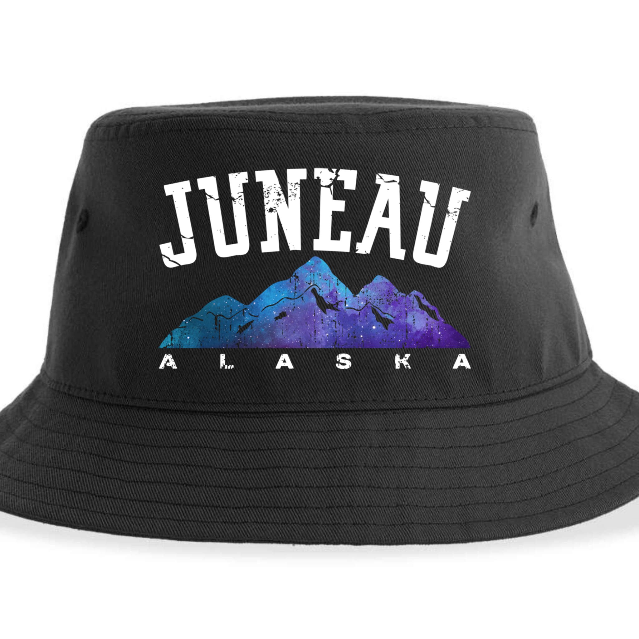 Juneau Alaska Family Mountain Hiking Camping Hunting Trip Gift Sustainable Bucket Hat