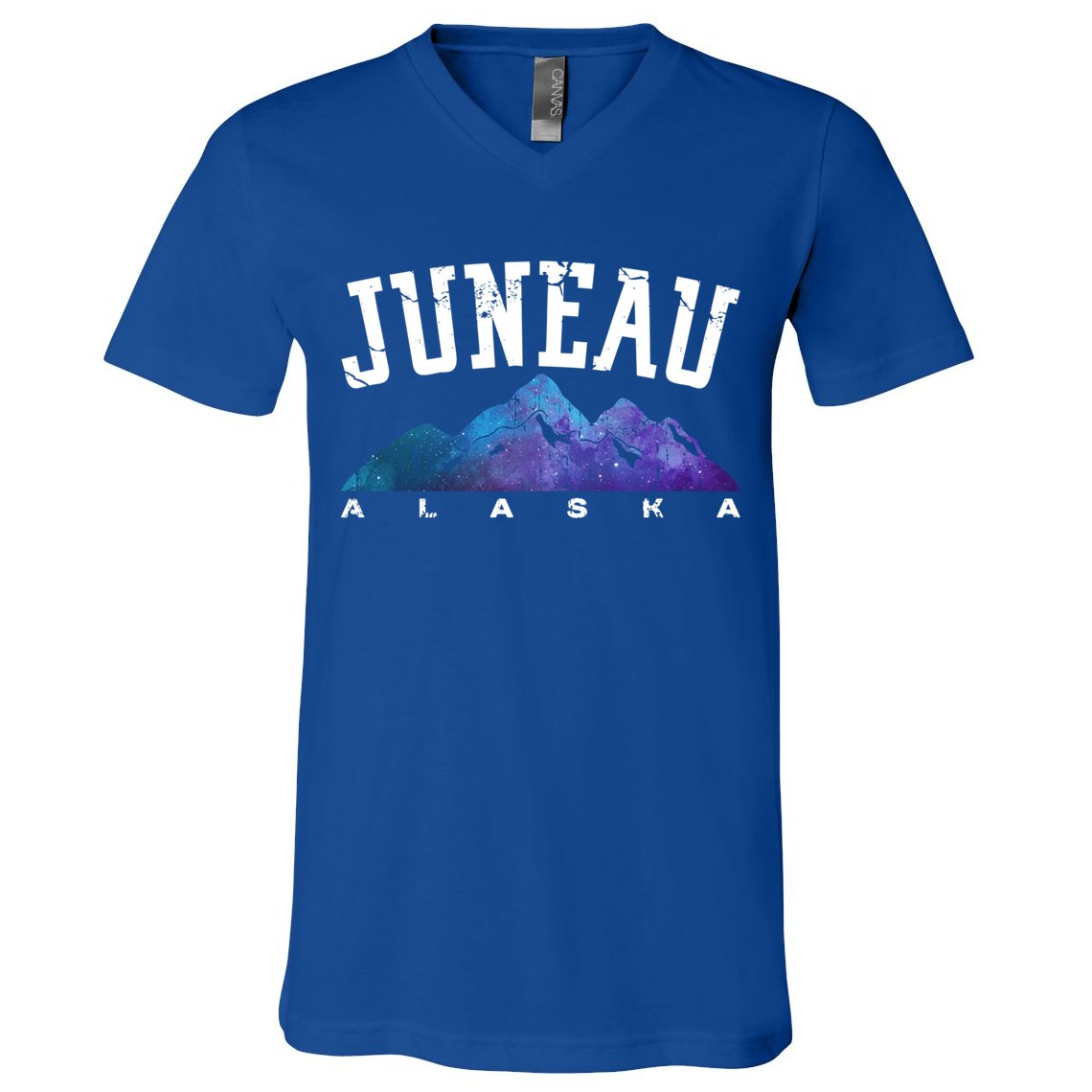 Juneau Alaska Family Mountain Hiking Camping Hunting Trip Gift V-Neck T-Shirt