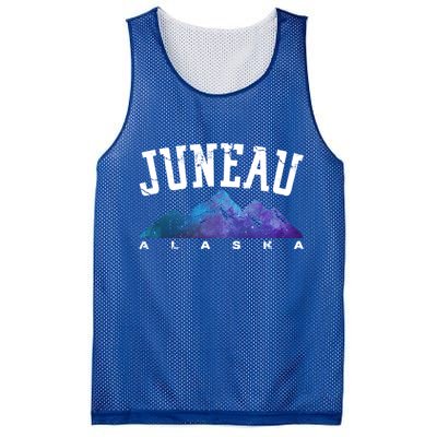 Juneau Alaska Family Mountain Hiking Camping Hunting Trip Gift Mesh Reversible Basketball Jersey Tank