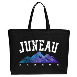 Juneau Alaska Family Mountain Hiking Camping Hunting Trip Gift Cotton Canvas Jumbo Tote