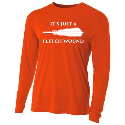 Just A Fletch Wound Funny Archers Gift Traditional Archery Cute Gift Cooling Performance Long Sleeve Crew