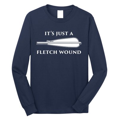 Just A Fletch Wound Funny Archers Shirts Traditional Archery Long Sleeve Shirt