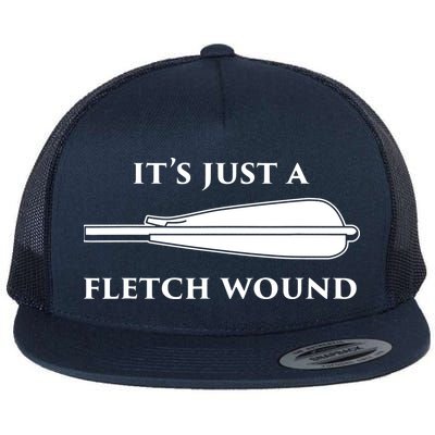 Just A Fletch Wound Funny Archers Shirts Traditional Archery Flat Bill Trucker Hat