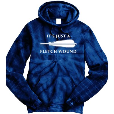 Just A Fletch Wound Funny Archers Shirts Traditional Archery Tie Dye Hoodie