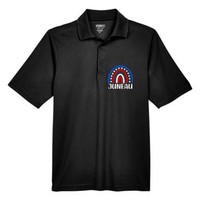 Juneau Alaska Funny Gift I Love Juneau Alaska Usa Gift Men's Origin Performance Piqué Polo