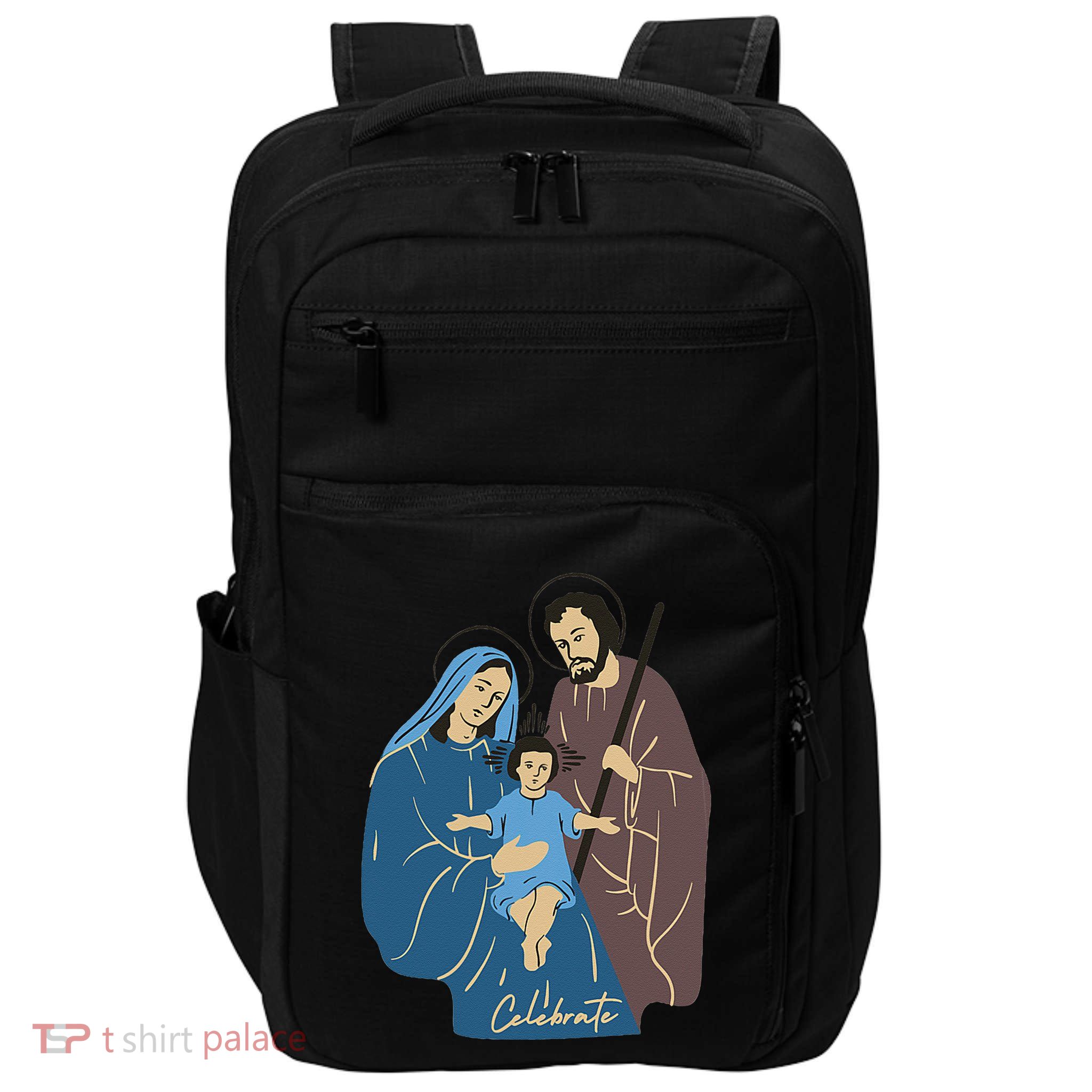 Jesus And Family Invite You To Celebrate Christmas .Png Impact Tech Backpack