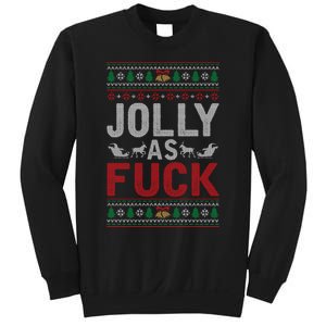 Jolly As Fuck Ugly Christmas Funny Family Xmas Holiday Gift Sweatshirt