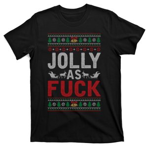 Jolly As Fuck Ugly Christmas Funny Family Xmas Holiday Gift T-Shirt