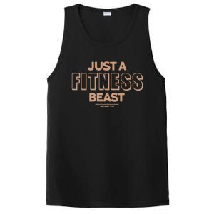 Just A Fitness Beast Motivation Bodybuilding Gym Sayings Gift PosiCharge Competitor Tank