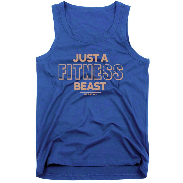 Just A Fitness Beast Motivation Bodybuilding Gym Sayings Gift Tank Top