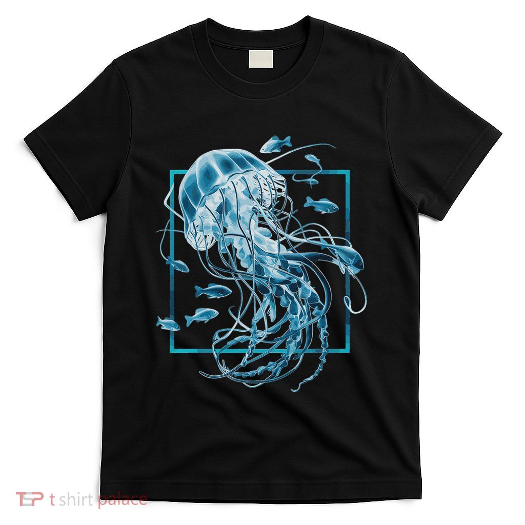 Jellyfish And Fishes In Sea T-Shirt