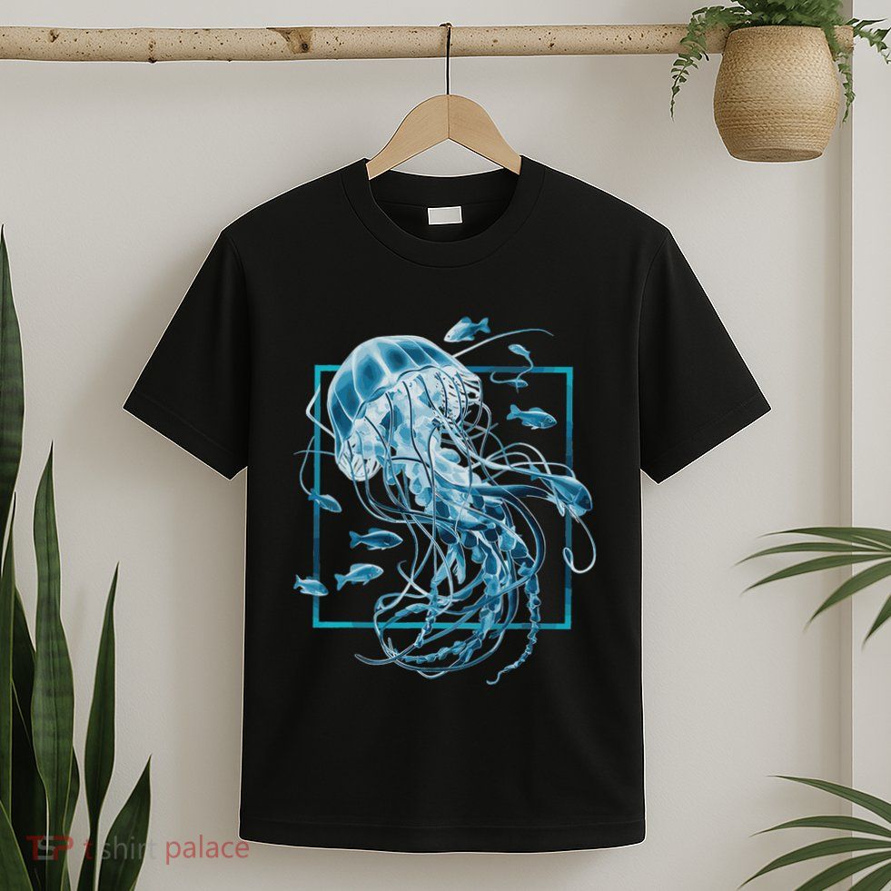 Jellyfish And Fishes In Sea T-Shirt