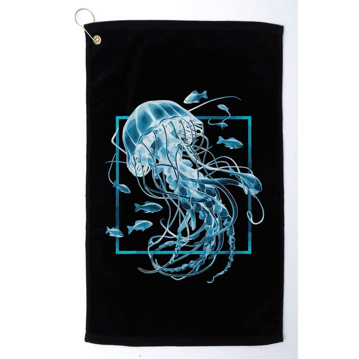 Jellyfish And Fishes In Sea Golf Towel
