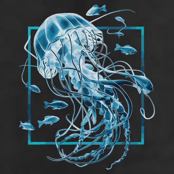 Jellyfish And Fishes In Sea Golf Towel