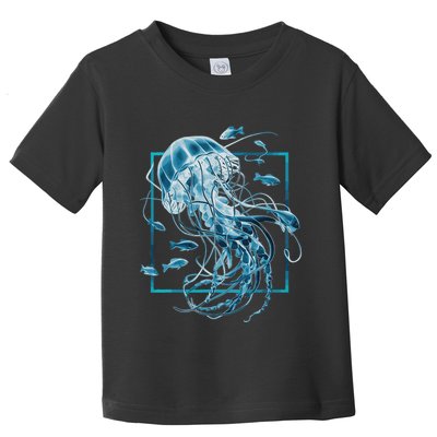 Jellyfish And Fishes In Sea Toddler T-Shirt