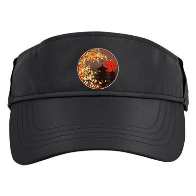 Japanese Autumn Fall Leaves Pagodas Adult Drive Performance Visor