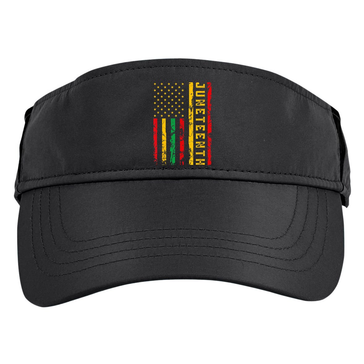 Juneteenth American Flag African Adult Drive Performance Visor