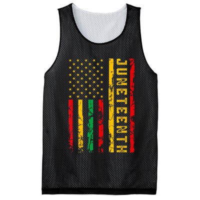 Juneteenth American Flag African Mesh Reversible Basketball Jersey Tank
