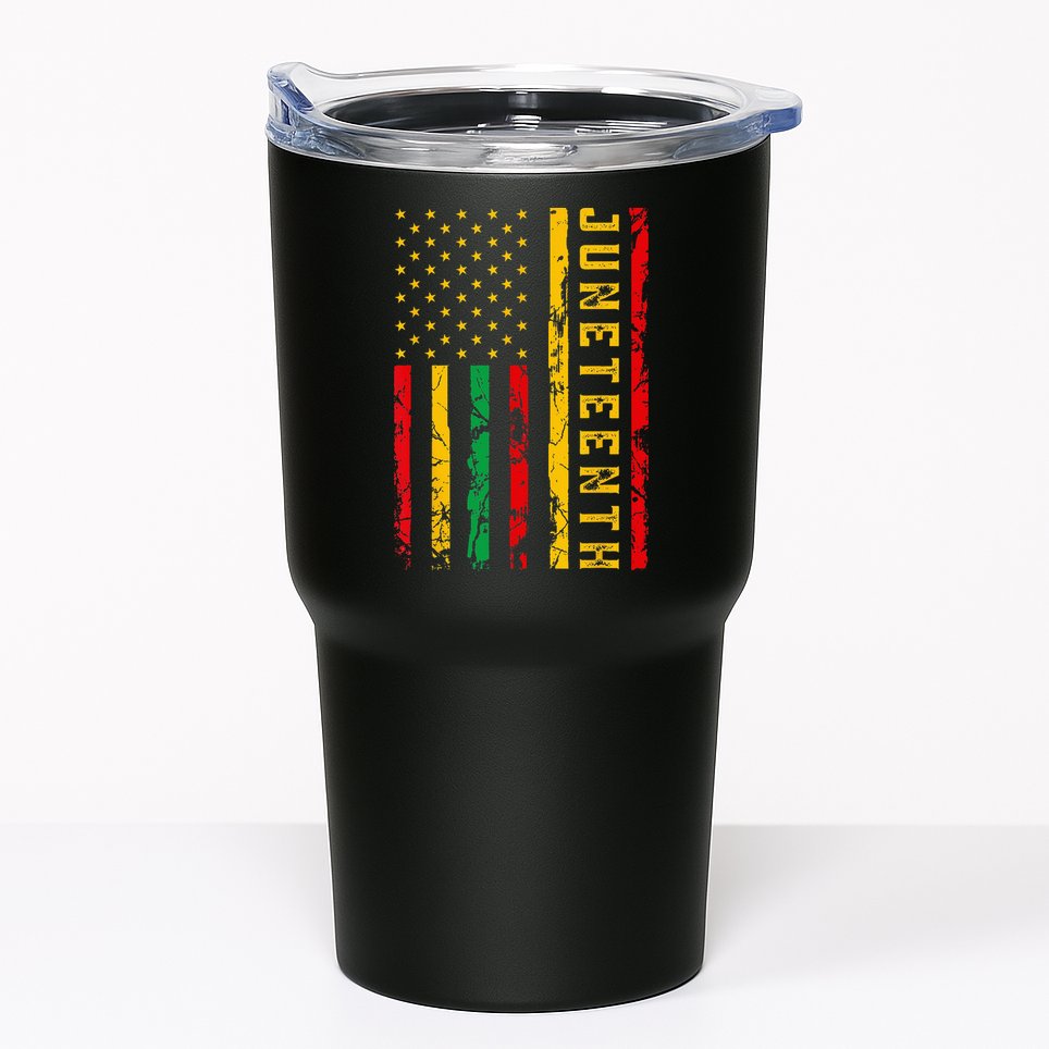 Juneteenth American Flag African Tumbler