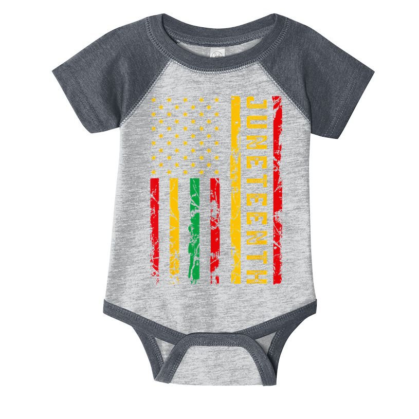 Juneteenth American Flag African Infant Baby Jersey Bodysuit