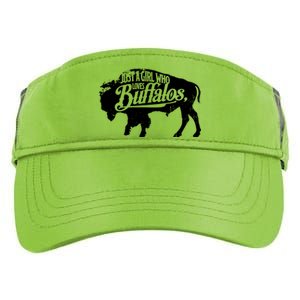 Just A Girl Who Loves Buffaloes Buffalo Bison Lover Adult Drive Performance Visor