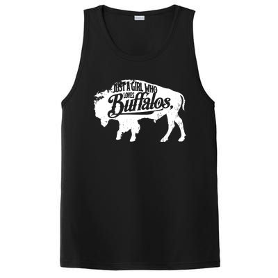 Just A Girl Who Loves Buffaloes Buffalo Bison Lover PosiCharge Competitor Tank