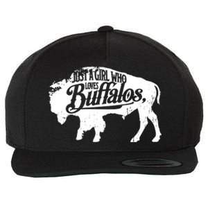 Just A Girl Who Loves Buffaloes Buffalo Bison Lover Wool Snapback Cap