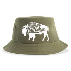 Just A Girl Who Loves Buffaloes Buffalo Bison Lover Sustainable Bucket Hat