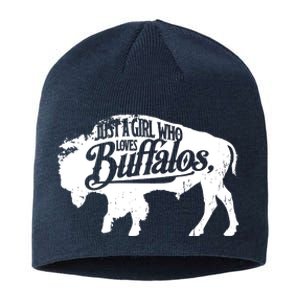 Just A Girl Who Loves Buffaloes Buffalo Bison Lover Sustainable Beanie