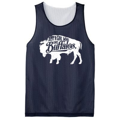 Just A Girl Who Loves Buffaloes Buffalo Bison Lover Mesh Reversible Basketball Jersey Tank