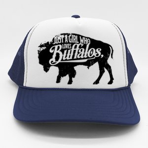 Just A Girl Who Loves Buffaloes Buffalo Bison Lover Trucker Hat