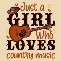Just A Girl Who Loves Country Music Drawstring Bag