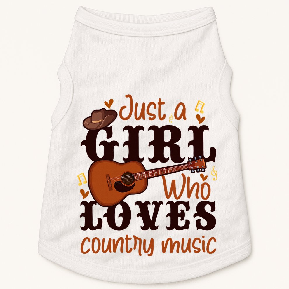Just A Girl Who Loves Country Music Doggie Tank